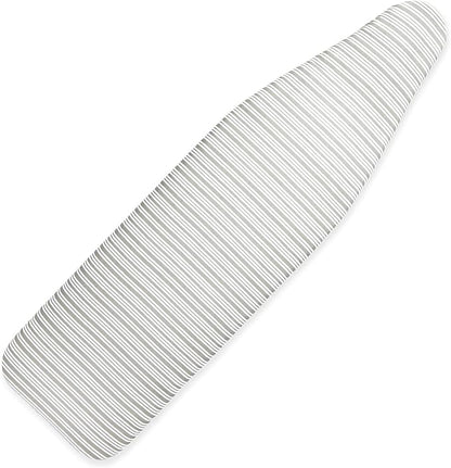 Juvale Ironing Board Cover & Pad - Secure Drawstring Fit for Iron Board Cover with Padding - Extra-Thick Foam for Pressing Pad - 15 x 54 in, Grey Stripe