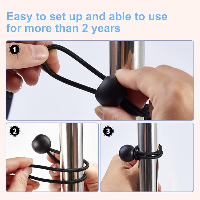 30PCS of 3 Sizes Ball Bungee Cords, 6, 9, 11 Inch Tarp Canopy Bungee Balls, Heavy Duty Tie Down Cord for Shelter, Gazebo, Camping, Tent, Cargo, Holding Wire and Hoses (Ball Size 1 inch)