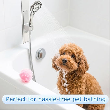 Modular Magnetic Handheld Shower Head Holder, 5-Section Customizable Sliding Rail with Tool-Free Adhesive Installation, Adjustable Height and Angle for Shower Chairs, Kids, Pets, Elderly, RV, Bathtub