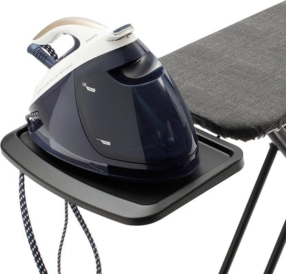Brabantia Size B Ironing Board (49x15 in) 7 Height Options, Solid Steam Unit Rest Holder (Denim Gray) Non-Slip Feet, Anti-Collapse Child Locks