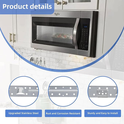 W11025649 Microwave Mounting Bracket Compatible with Whirlpool Kitchen-Aid Amana Maytag Microwave Wall Mount Plate Replace 4545957, AP6245752, PS12074431, W10440498, W10245177 Microwave Wall Mount