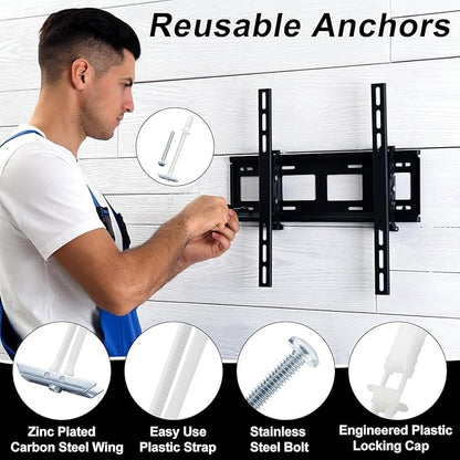 Heavy Duty Drywall Anchor Bolts with 1/4"-20 Fastener Suitable for TV Mounting Hollow Wall Anchor Bolt Screw Kit Supports Up to 270 lbs Each on 1/2 Inch Drywall Pack of 200