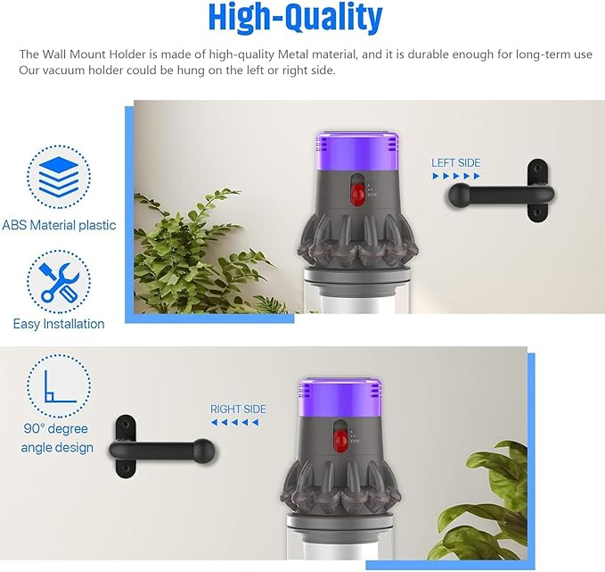 2 Pack Vacuum Wall Mount Holder, Durable Vacuum Wall Mount, Compatible with Shark IX141 IZ163H IZ361H IZ462H IZ483H IZ562H IZ682H, Ultracyclone CH901 CH951 V10 V11 V12 V15 Outsize Vacuum