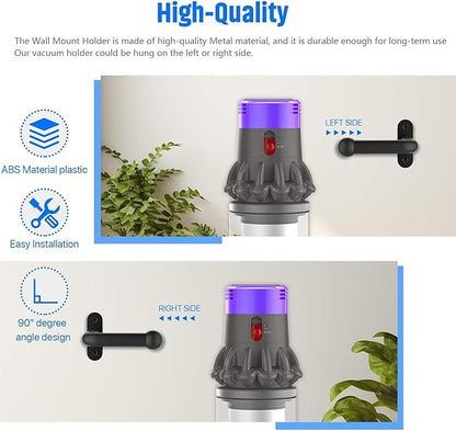 2 Pack Vacuum Wall Mount Holder, Durable Vacuum Wall Mount, Compatible with Shark IX141 IZ163H IZ361H IZ462H IZ483H IZ562H IZ682H, Ultracyclone CH901 CH951 V10 V11 V12 V15 Outsize Vacuum