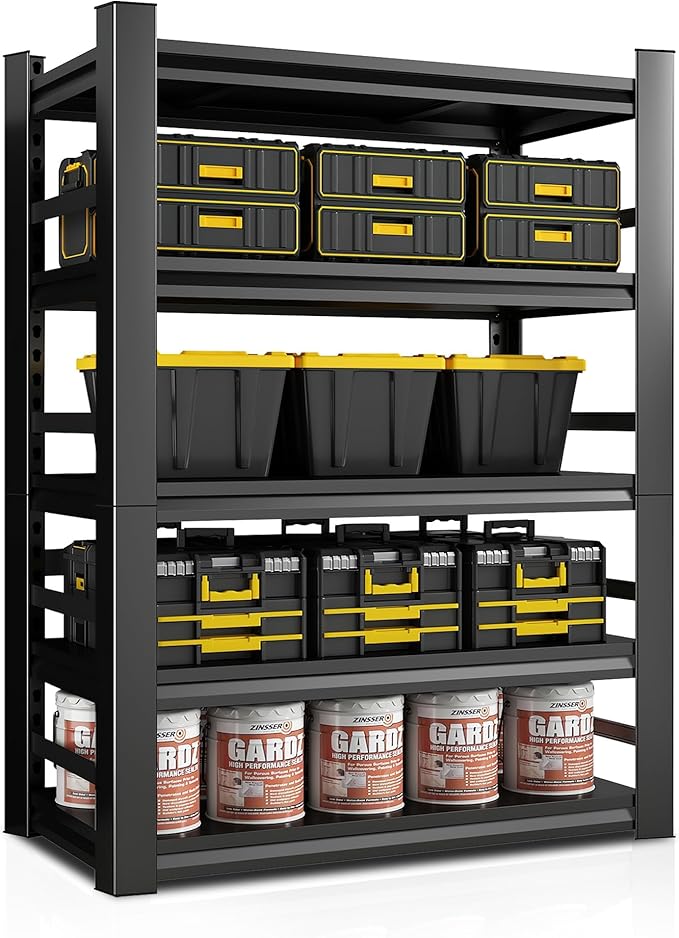 71" H|35" W All-Metal Garage Shelving Unit and Storage-Easy Assembly Shelves 5-Tier Rack|Heavy-Duty Adjustable Shelf|Steel Shelves for Industrial,Warehouse,Basement (16" D x 35.4" W x 71" H)