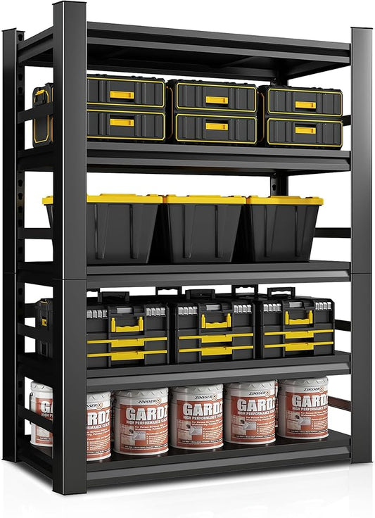 71" H|35" W All-Metal Garage Shelving Unit and Storage-Easy Assembly Shelves 5-Tier Rack|Heavy-Duty Adjustable Shelf|Steel Shelves for Industrial,Warehouse,Basement (16" D x 35.4" W x 71" H)