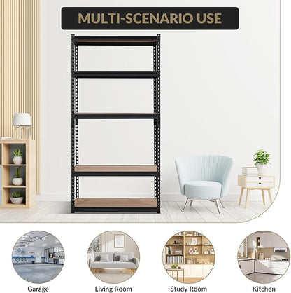Garage Shelving Heavy Duty Storage Shelves 2000Lbs Capacity, 5 Tier Adjustable Metal Shelving Unit 36" W x 18" D x 72" H, Industrial Utility Rack for Kitchen Pantry
