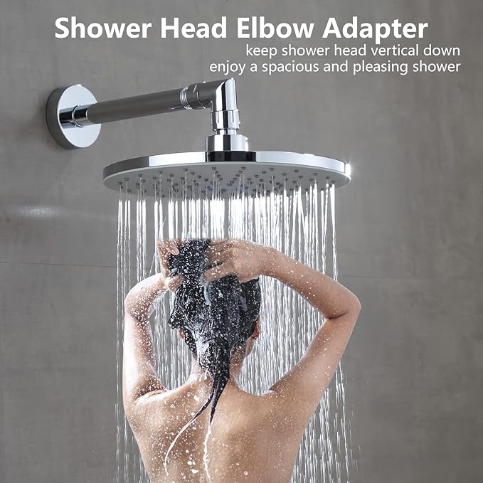 Shower Head Elbow Adapter, Shower Arm Elbow Adapter for Hand Showers and Wall-mounted Showers，Shower Arm Extension (90degree）
