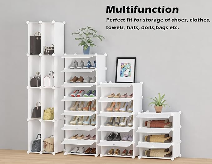 HOMIDEC Shoe Storage, 10-Tier Shoe Rack Organizer for Closet 20 Pair Narrow Shoes Shelf Cabinet for Entryway, Bedroom and Hallway