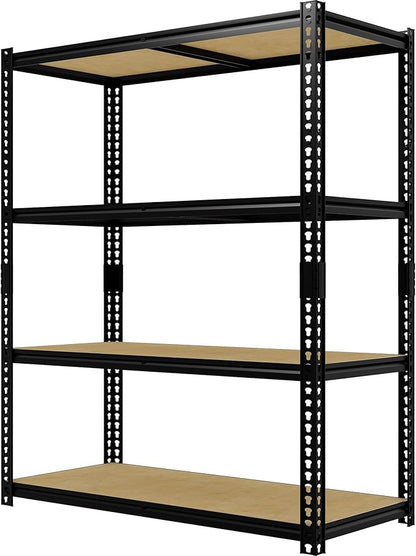 Heavy Duty Garage Storage Shelves, 2000 Lbs Capacity, 4-Tier Adjustable Storage Shelving Unit, 40" L x 20" W x 60" H Metal Shelving Racks for Kitchen Pantry Basement Bathroom Laundry