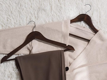 StorageWorks Wooden Coat Hanger, Wood Clothes Hangers, Walnut Brown, 0.5" T (20 Pack)