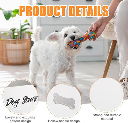 Leinuosen Large Dog Toy Bin Basket, 20 Inch Large Stuff Toy Storage Basket Bin with Bone Handle Cutout Pattern Pine Container for Organizing and Storage Dog Leash Chew Toys(White, Undivided)