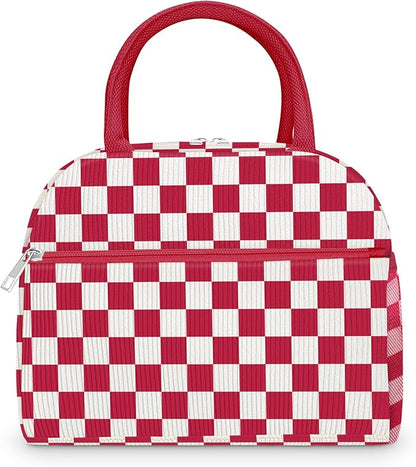 DALINDA Corduroy Lunch Bag Lunch Box for Women Men,Cute Insulated LunchBags,Water-Resistant Cooler Lunch Tote Bag, Reusable LunchBox Large Capacity for Work Travel Picnic