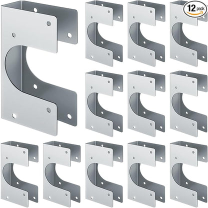MUZIK 16-Gauge Stud Shoe,12 Pcs Stud Shoes for 2X Studs, Stud Shoes 2x4 - 1.5"x6.25" Galvanized Steel, Fits 2-3/8" Pipes, Heavy-Duty Pipe Support, IBC/IRC Code Compliant