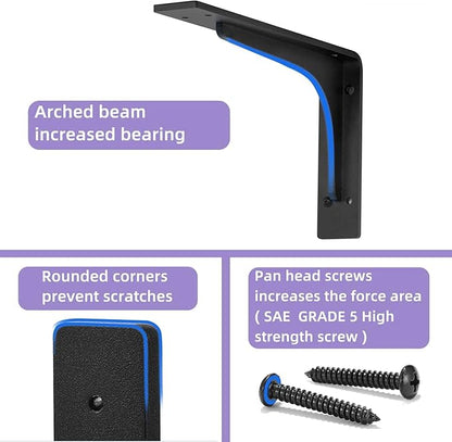 Shelf Support Bracket Heavy Duty, L Shelf Brackets ,max Load 300lbs, , Metal Brackets for Shelves, Counter Bracket ,Corner Brace,Pack of 2. ( (Supporting Bar) 30 "x 18.5 ")