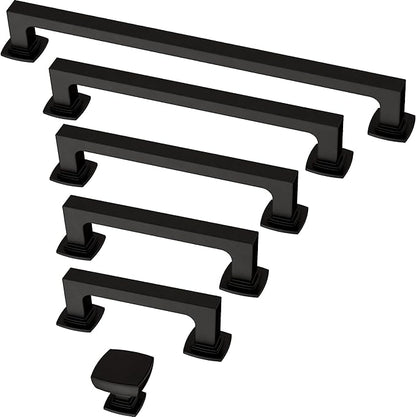 Franklin Brass Parow (5-Pack) Cabinet Knobs | Matte Black Handles for Dresser Furniture Drawers/Kitchen/Door/Bathroom | 1-1/8" P29542Z-FB-B1