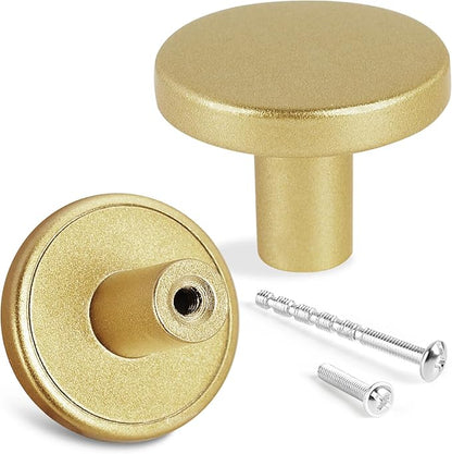 Romeda 12 Piece Drawer Knobs, Gold Cabinet Knobs with Screw, 30mm Drawer Pulls for Dresser, Kitchen, and Cabinet Drawers