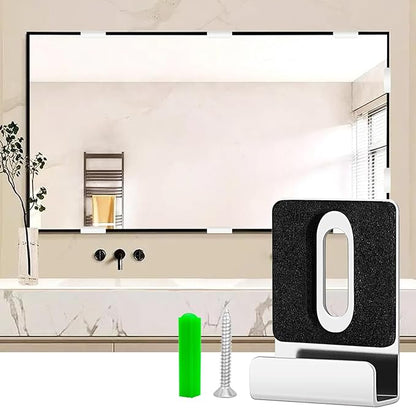 Metal Mirror Holder Clips-12Pack Mirror Hanging Kit,Steel Heavy Duty Frameless Picture Mounting Hardware and Screw,Frameless Glass Anchors Hardware for Wall Hanging Photo Frames Tiles and Billboard