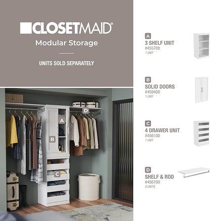 ClosetMaid Modular Closet Collection Shelf and Hang Rod Accessory Kit, 36-Inch Shelf and Hang Rod Kit