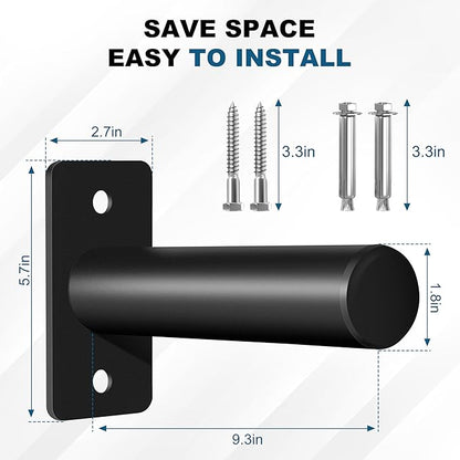 EVERYMATE Weight Plate Rack, Wall Mount Weight Plate Holder for Bumper Plates, Max Weight Capacity 330 lb, Home Gym Organizer