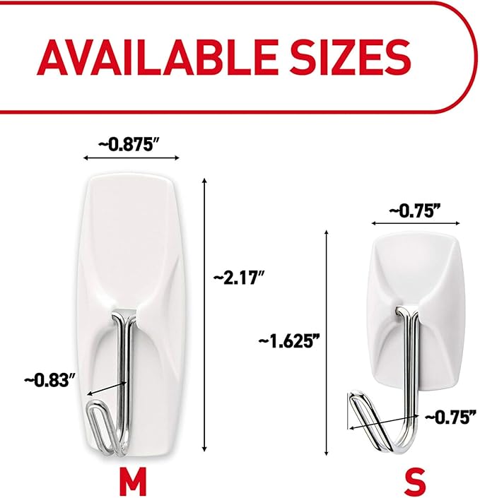 Command Small Wire Toggle Hooks, 28 Hooks and 32 Strips, Damage-Free Hanging Wall Hook with Adhesive, No Tools Required, Great for Home, Kitchen, and Office Organization, Holds up to 0.5 lb