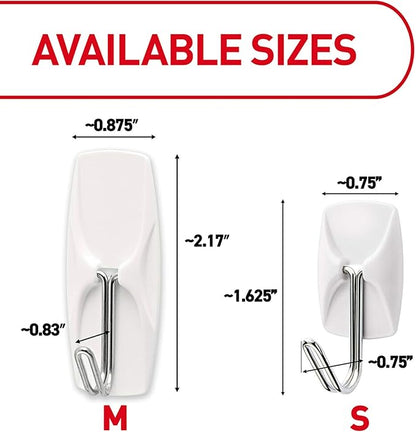 Command Small Wire Toggle Hooks, 28 Hooks and 32 Strips, Damage-Free Hanging Wall Hook with Adhesive, No Tools Required, Great for Home, Kitchen, and Office Organization, Holds up to 0.5 lb