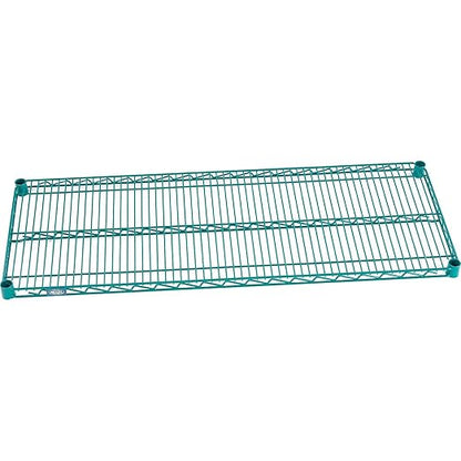 Nexel Additional Wire Shelf for Wire Shelving Units, 24" W x 48" L Poly-Green Epoxy, 800lb Capacity, NSF Approved, NEXGard Anti-Microbial Agent, Includes 1 Shelf and 4 Shelf Clips