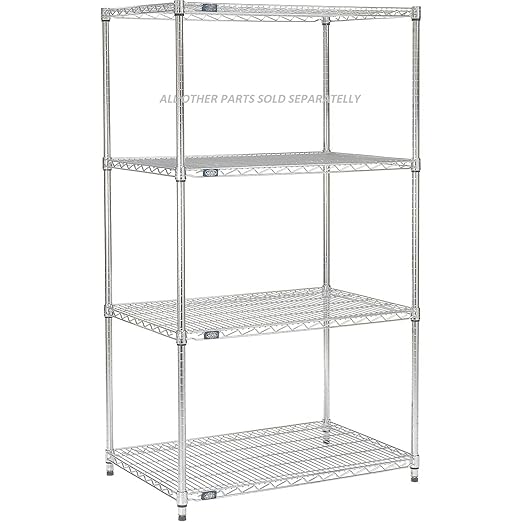Nexel Additional Wire Shelf for Wire Shelving Units, 600-800 lb Capacity, 30"W x 36"L, Chrome Finish