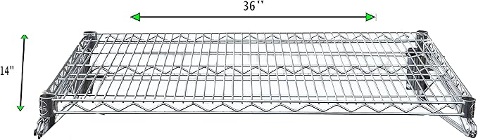 Heavy Duty Chrome Wire Storage Wall Shelf (14" x 36")