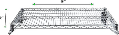 Heavy Duty Chrome Wire Storage Wall Shelf (14" x 36")