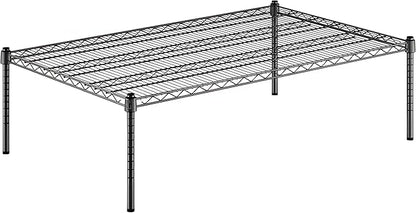 30" x 48" x 14" Black Epoxy Wire Storage Shelf, Dunnage Rack, Commercial 1 Tier Small Shelf