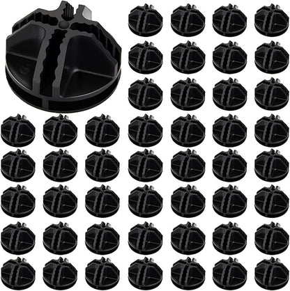 48 Pieces Cube Connectors Plastic Storage Wire Cube Organizer ABS Connectors for Modular Closet Storage Organizer and Wire Shelf (Black)