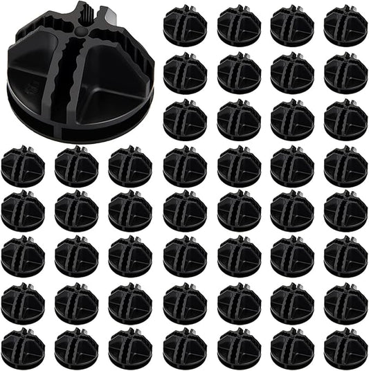 48 Pieces Cube Connectors Plastic Storage Wire Cube Organizer ABS Connectors for Modular Closet Storage Organizer and Wire Shelf (Black)
