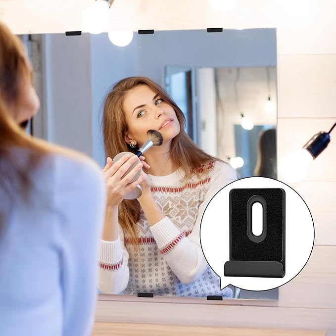 10Pcs Metal Mirror Clips Wide Channel Mirror Hanger Clip Kit Large Heavy Retainer Clips for Mirrors with Screw Mirror Clips for Wall Mounting Frameless Mirror Billboard Displays Tile Display