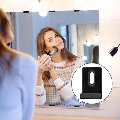 10Pcs Metal Mirror Clips Wide Channel Mirror Hanger Clip Kit Large Heavy Retainer Clips for Mirrors with Screw Mirror Clips for Wall Mounting Frameless Mirror Billboard Displays Tile Display