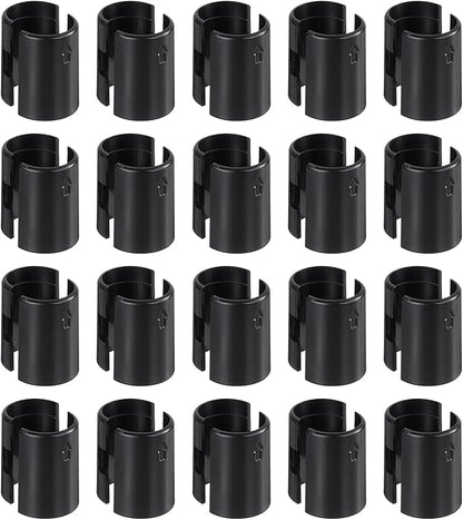 uxcell 50Pcs Wire Shelving Shelf Lock Clips, Plastic Shelving Clips for 7/8" Post Shelving, Shelving Sleeves Replacements for Wire Shelving System, Black