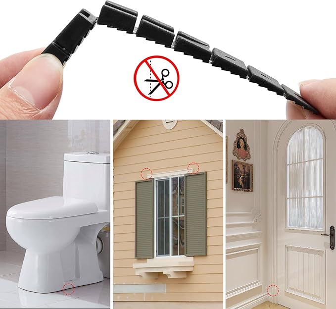 12 Pack Black Multi Purpose Furniture Plastic Shims for Leveling Extreme Weight Capacity Wedges Easy to Snap Cut-to-fit Size Leveler for Toilet Shims, Doors, Windows, Sheds, Table