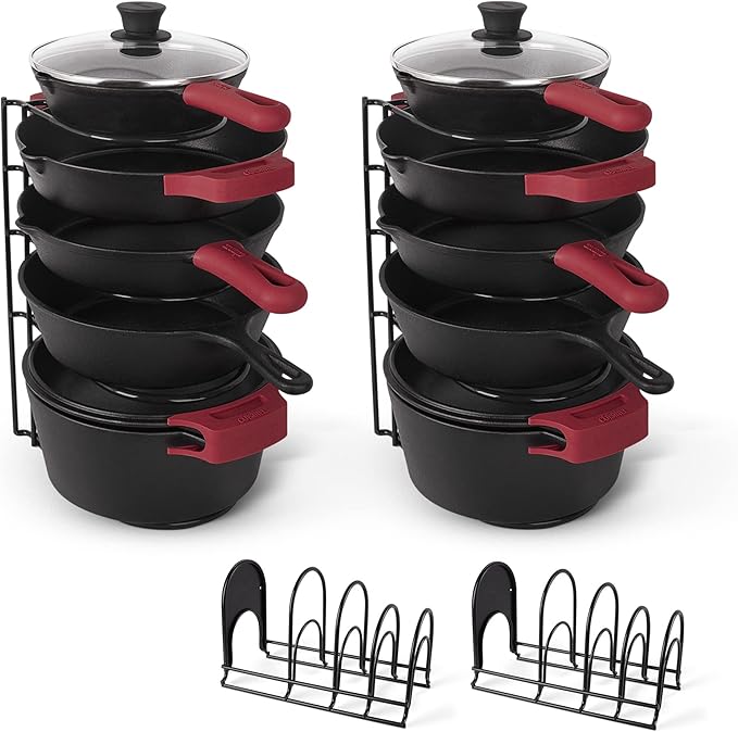 Cuisinel POTS AND PANS ORGANIZER - 15AND34F HEAVY DUTY SKILLET RACK - 2 PACK - KITCHEN C