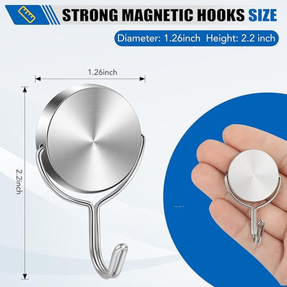 LOVIMAG Heavy Duty Swivel Magnetic Hooks - 80Lbs Capacity, School & Cruise Cabin Accessories - 15 Pack