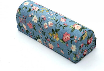 SenseYo 4 Pcs Ladies Floral Lipstick Case Holder with Mirror, Cosmetic Storage Kit Makeup Travel Cases Organizer Bag for Purse