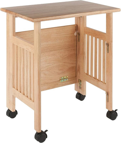 Winsome Mission 2-Shelf Wood Mobile Printer Stand, Brown (81628)