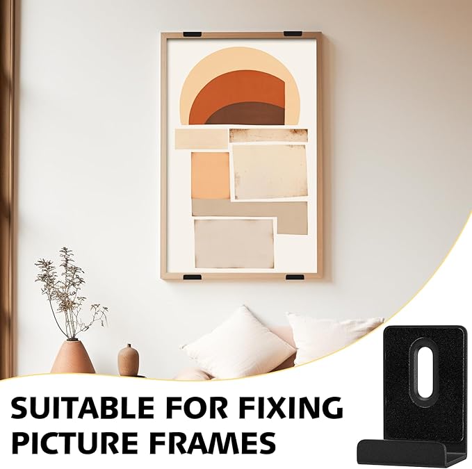 6Pcs Metal Mirror Clips Wide Channel Mirror Hanger Clip Large Heavy Clips for Mirrors with Screw Mirror Clips for Wall Mounting Mirror Billboard Displays Tile Display