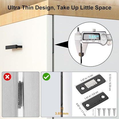 Cabinet Magnetic Catch Jiayi 8 Pack Ultra Thin Cabinet Door Magnets Stick on Drawer Magnets Cabinet Latch Magnetic Closures for Cabinets Kitchen Closet Door Closing Magnetic Door Catch Closer