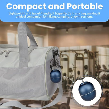 Jewelry Storage Box Case Gym Storage Jewelry Storage Box Case, Ring Organizer Container with Protective Sponge,Jewelry Care Protective Ring Holder with Keychain (1-Tier Blue)