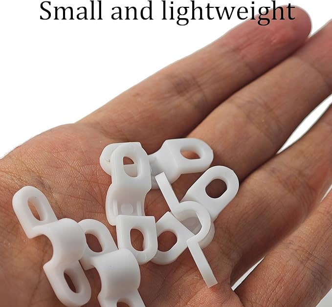 120Pcs Wire Shelf Loop Clips, White Plastic Shelving Wall Clips with Screws, Back Mount Brackets for Wire Shelves Concrete Drywall Installation, Closet Storage Organizer Hardware