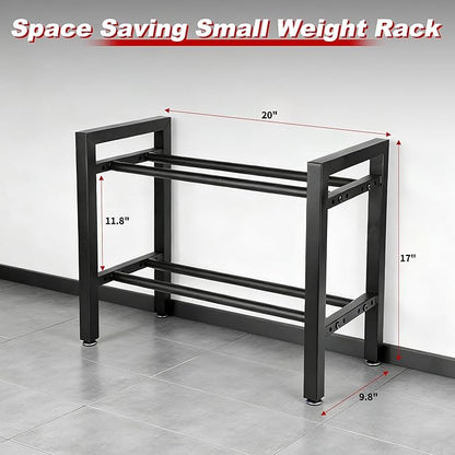 Dumbbell Rack, 2-Tier | 3-Tier Weight Rack for Home Gym, 300LB | 450LB Adjustable Dumbbell Rack Stand Only Weight Storage Rack Gym Organizer