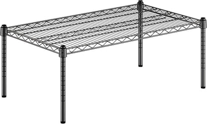 21" x 36" x 14" Black Epoxy Wire Storage Shelf, Dunnage Rack, Commercial 1 Tier Small Shelf