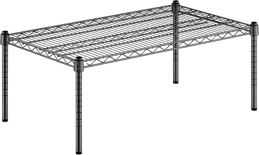 21" x 36" x 14" Black Epoxy Wire Storage Shelf, Dunnage Rack, Commercial 1 Tier Small Shelf