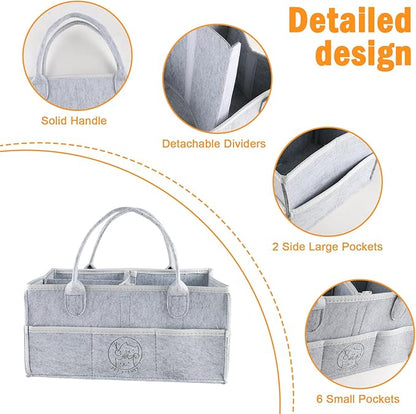 Felt Pet Dog Grooming Bag,Dog Storage Organizer for Grooming Supplies,Portable Tote Organizer for Pet Stuff,Ideal for Dog Cat Toys,Blanket, Shampoo,Trimmer,Clipper,Combo,Brush