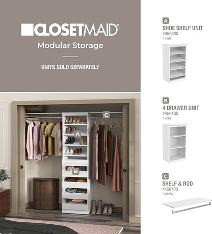 ClosetMaid Modular Closet Collection Shelf and Hang Rod Accessory Kit, 36-Inch Shelf and Hang Rod Kit
